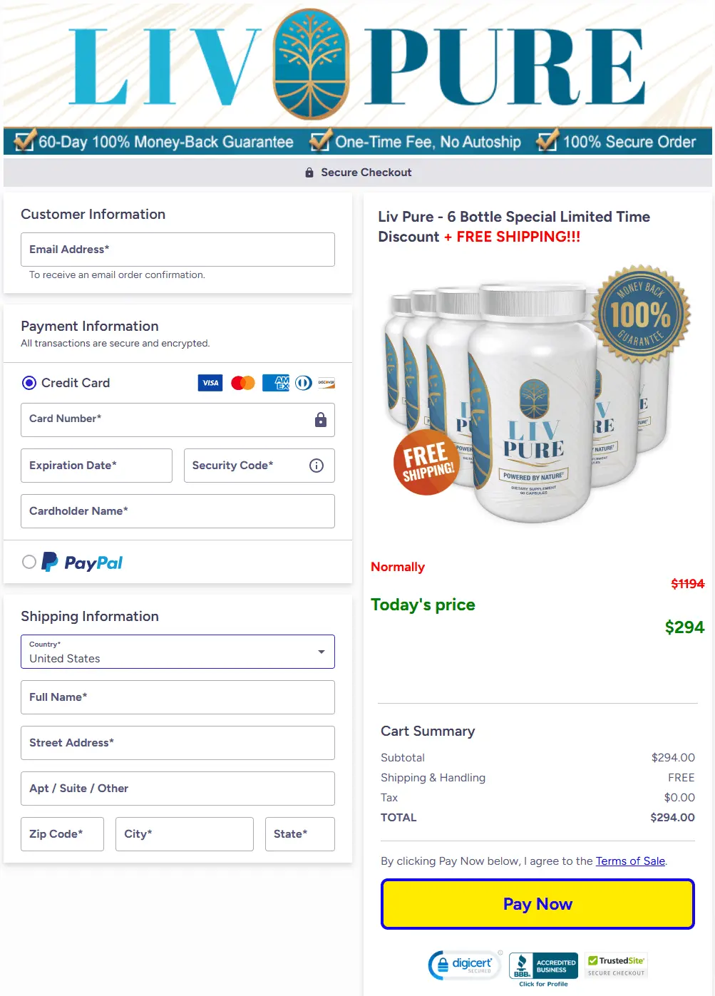 livpure buy page